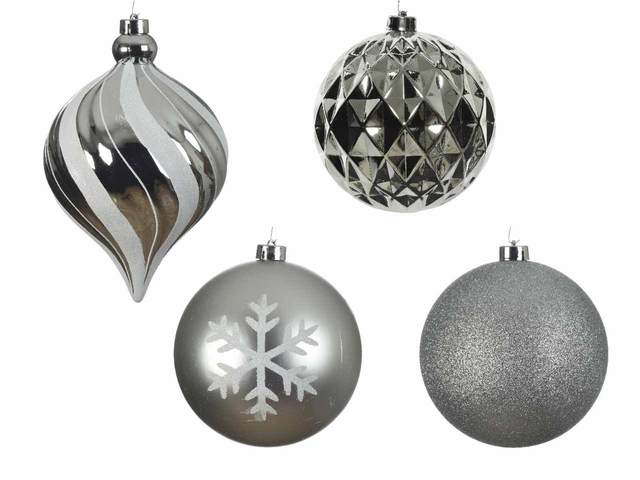 SFERA D.15CM 6PEZZI ARGENTO 22567