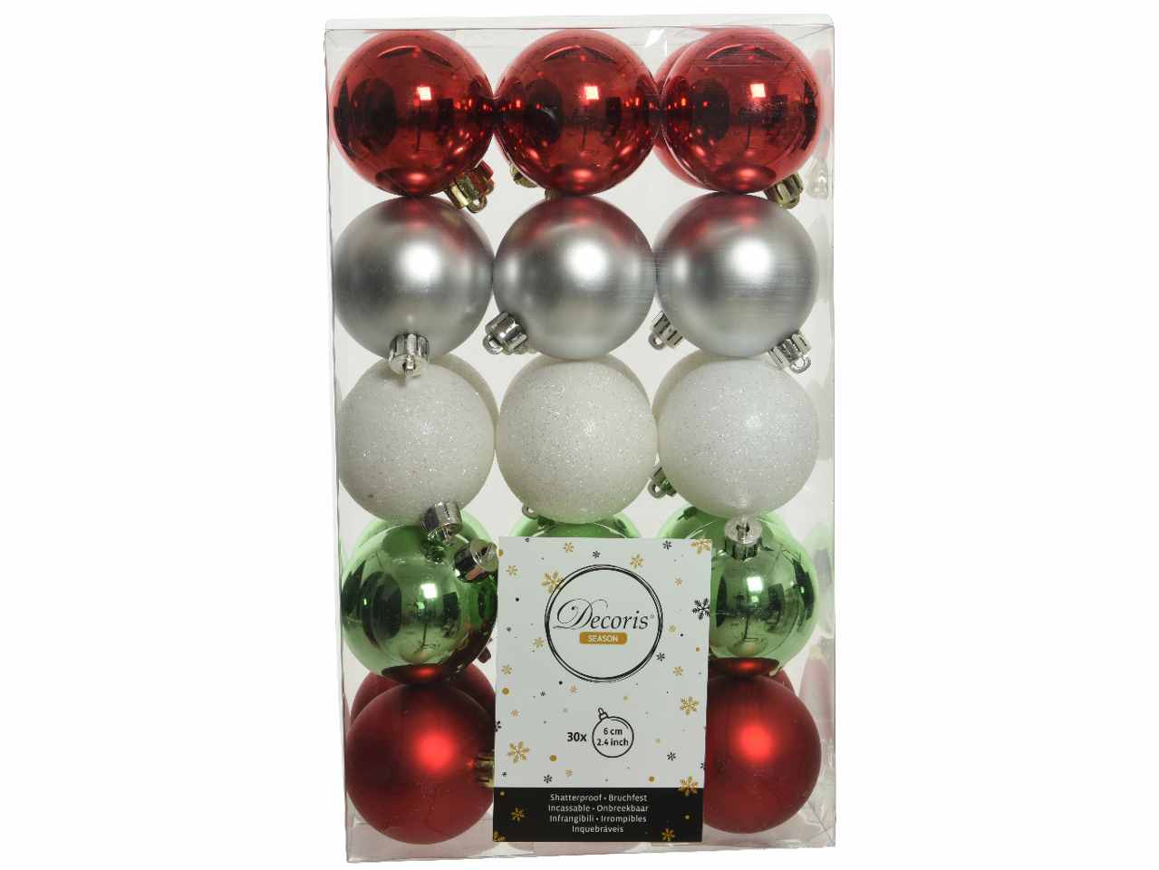 SFERA D.6CM 30PZ NEI COLORI BIANC 20157
