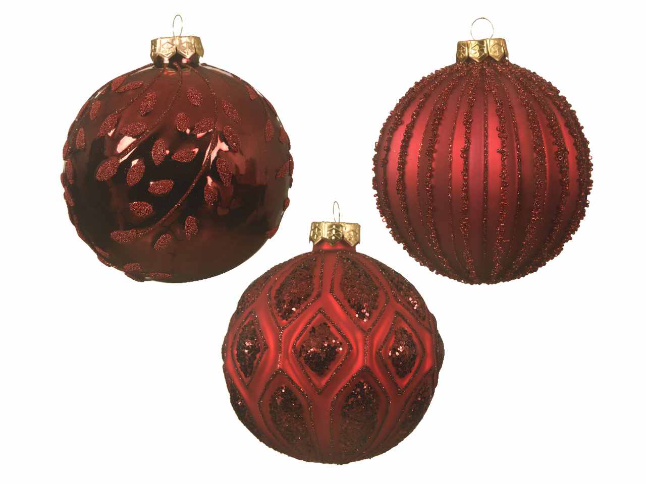 SFERA IN VETRO D.10CM ROSSA 62599