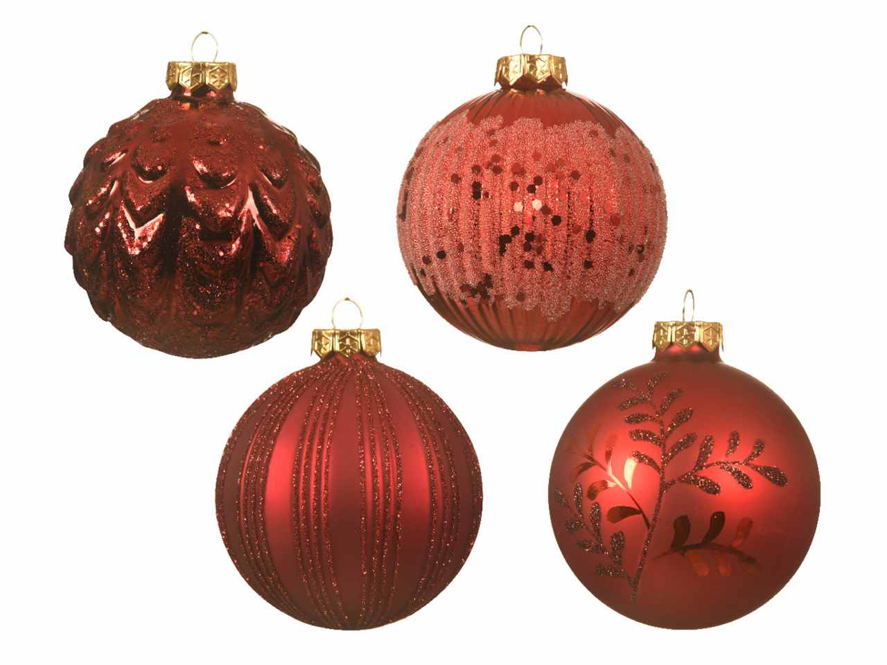 SFERA IN VETRO D.8CM ROSSA 62577