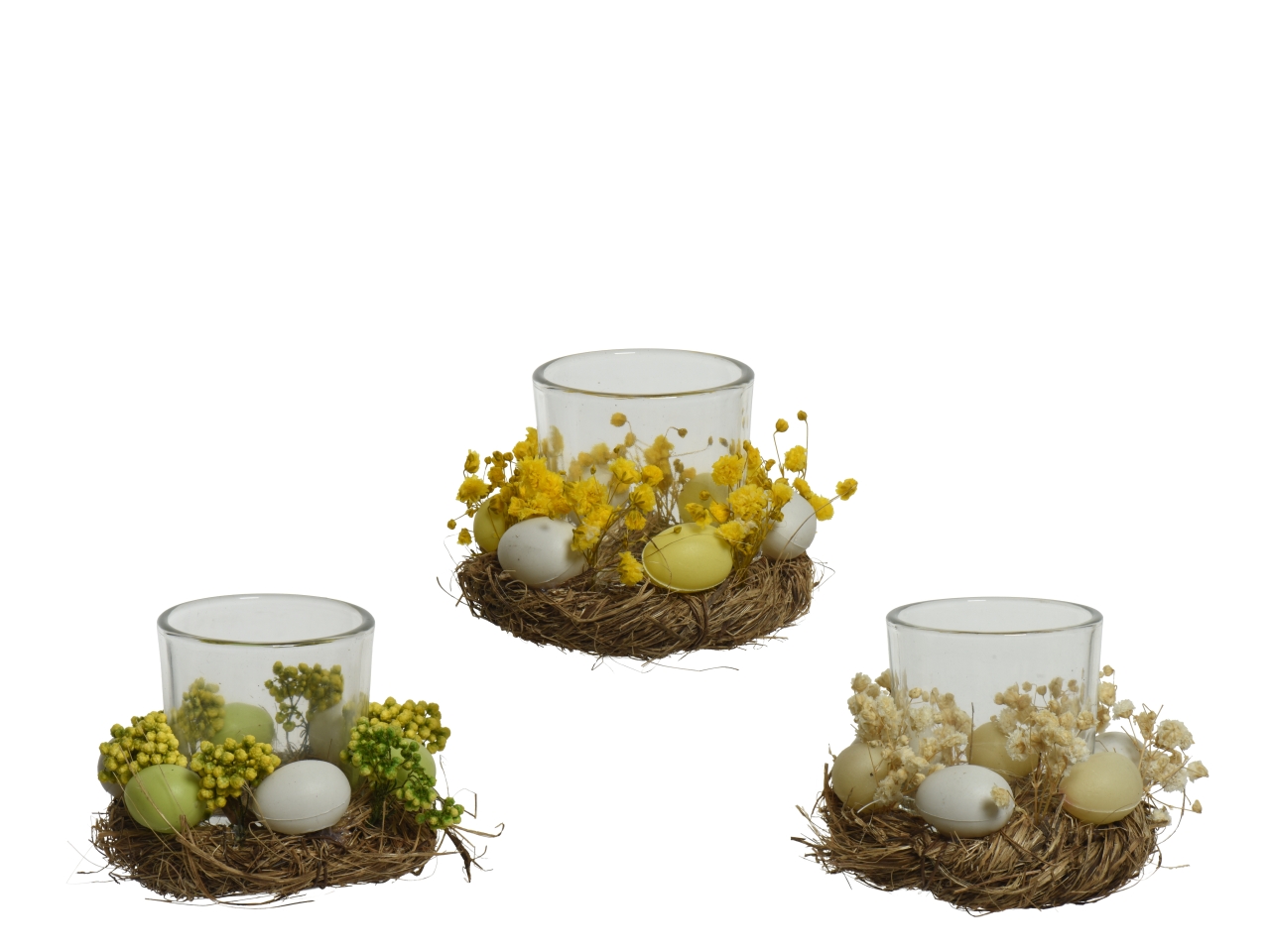 PORTA TEALIGHT C/UOVA 3 ASS. D.10xH.7.5CM 805379