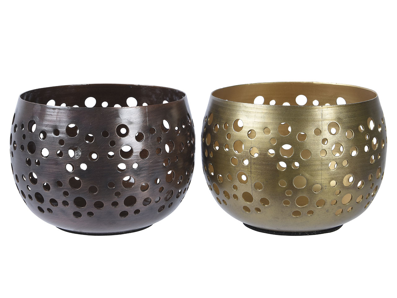 PORTA TEALIGHT IN FERRO ANTICATO 523325 $