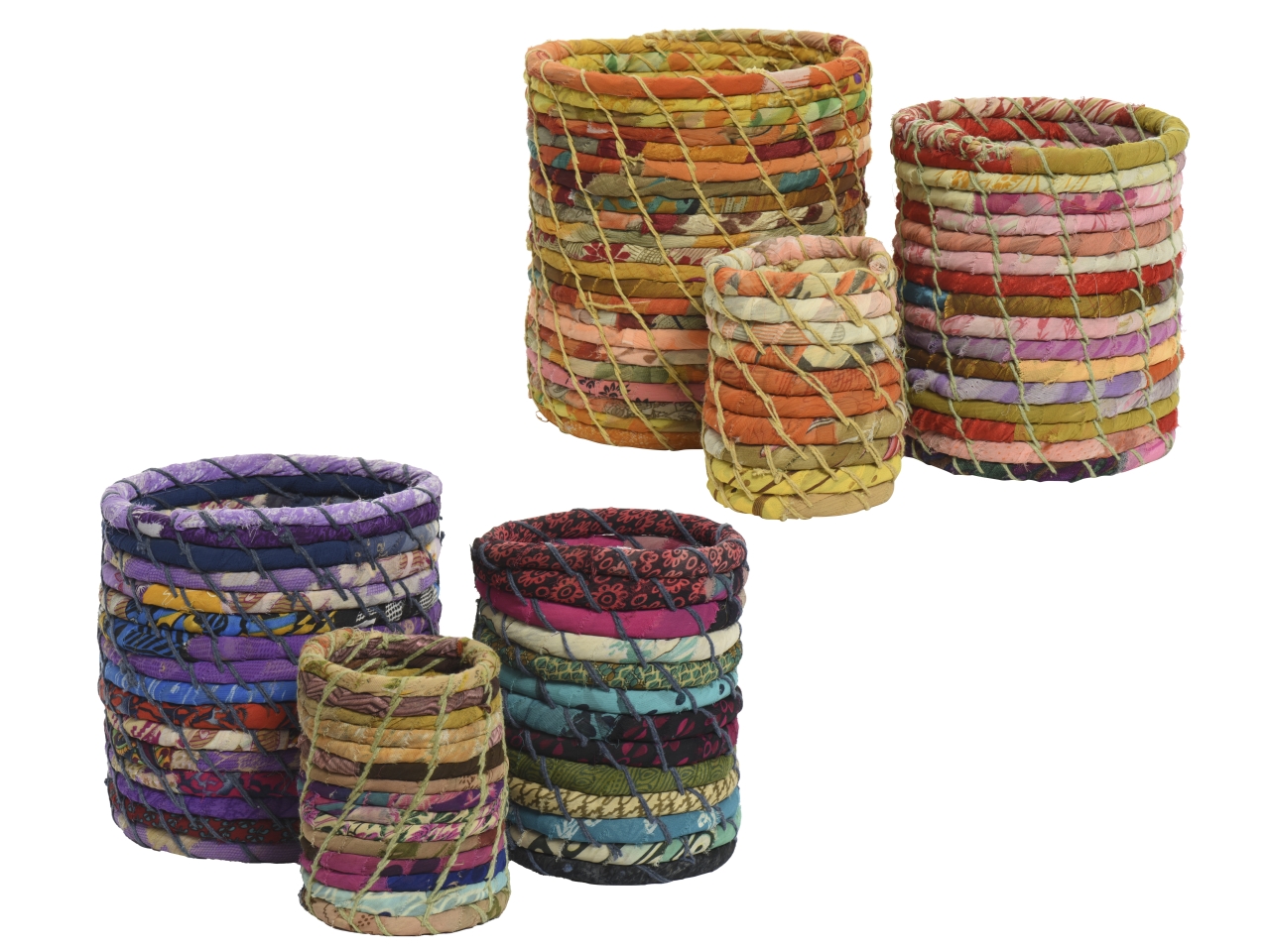 SET DI 3 CESTE TONDE IN COTONE 839978 SET DI 3 CESTE TONDE IN COTONE 839978