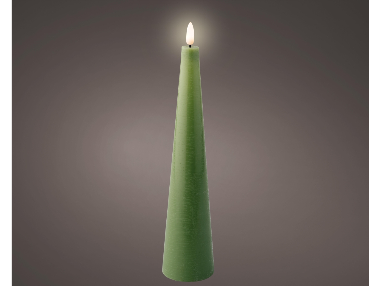 CANDELA LED 5,8X27,8CM VERDE BAT 487361