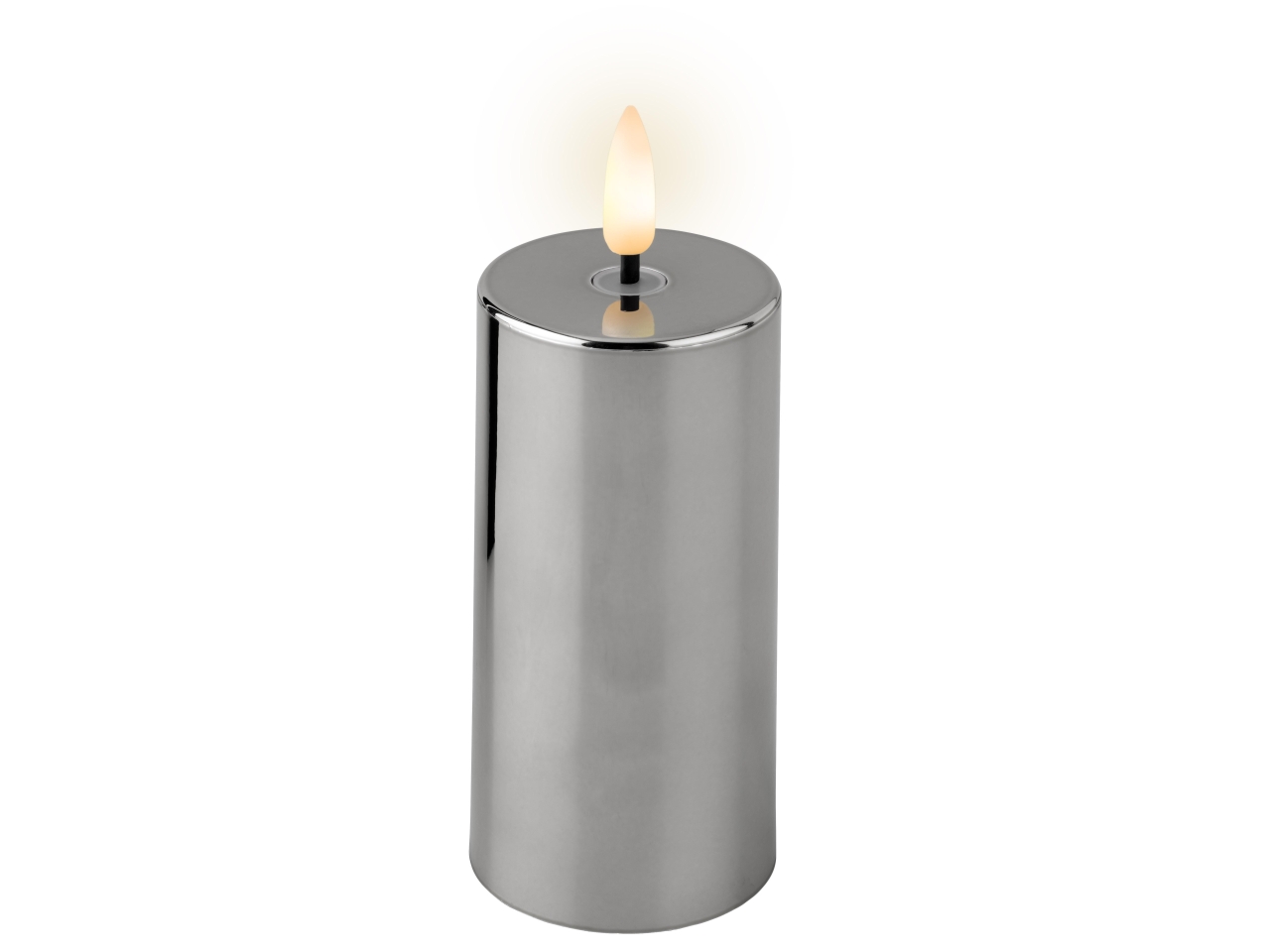 CANDELA LED 5X12,5CM ARGENTO BAT 487386