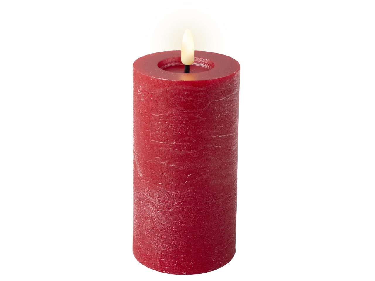 CANDELA LED 7X15CM ROSSA BAT 487341