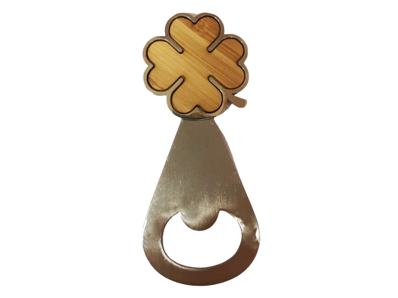 APRI-BOTTIGLIA QUADRIFOGLIO LEGNO/ACCIAIO GC 670