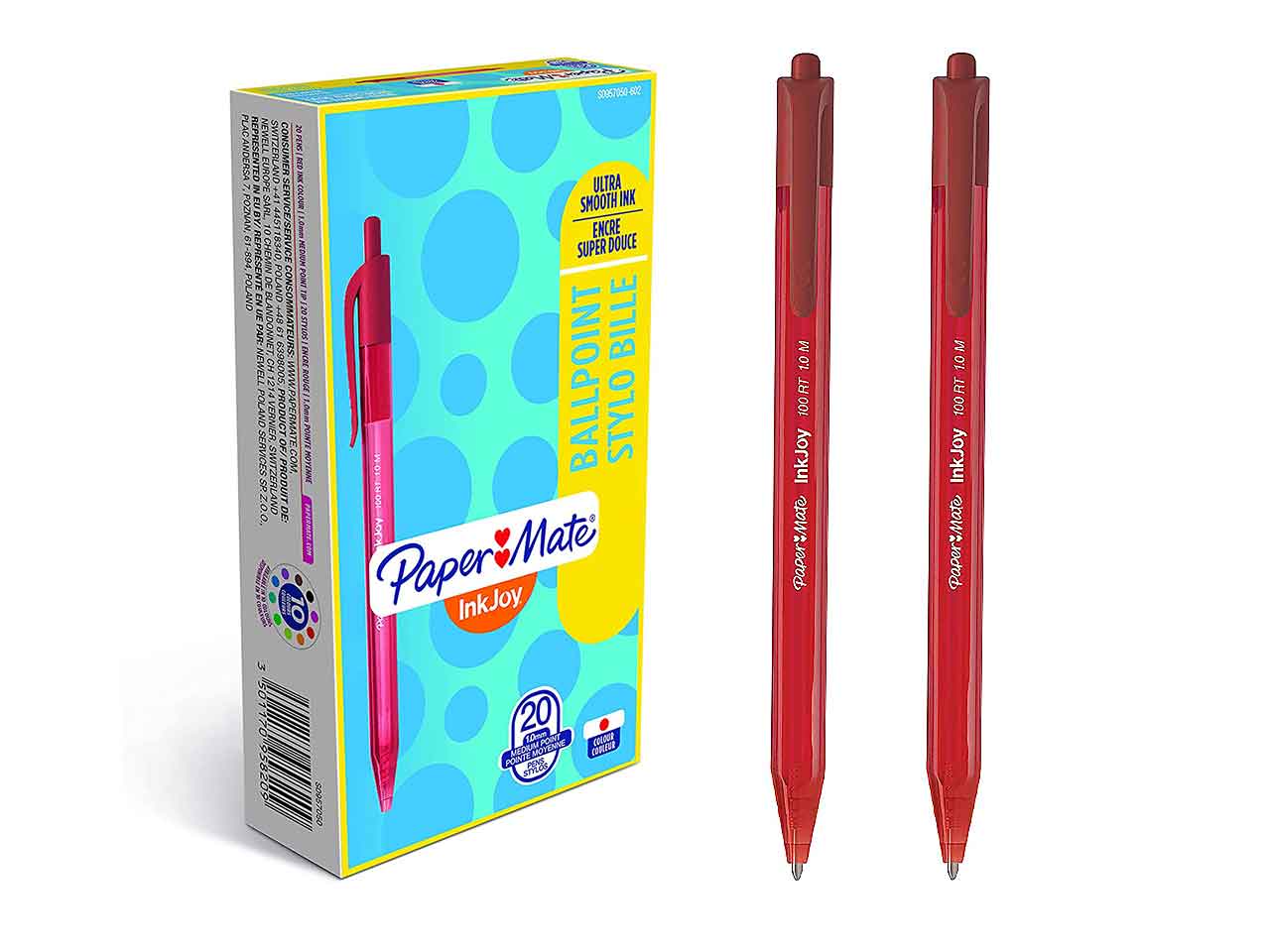 PENNA INKJOY 100 RT RED 20pz S0957050
