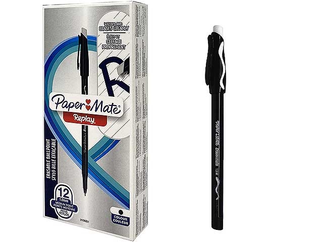 PENNA PAPER MATE REPLAY 12pz NERO 1268 $
