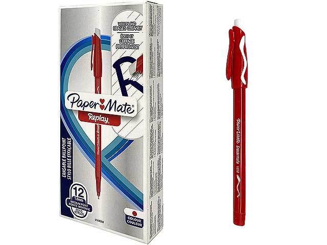 PENNA PAPER MATE REPLAY 12pz ROSSA 1267$