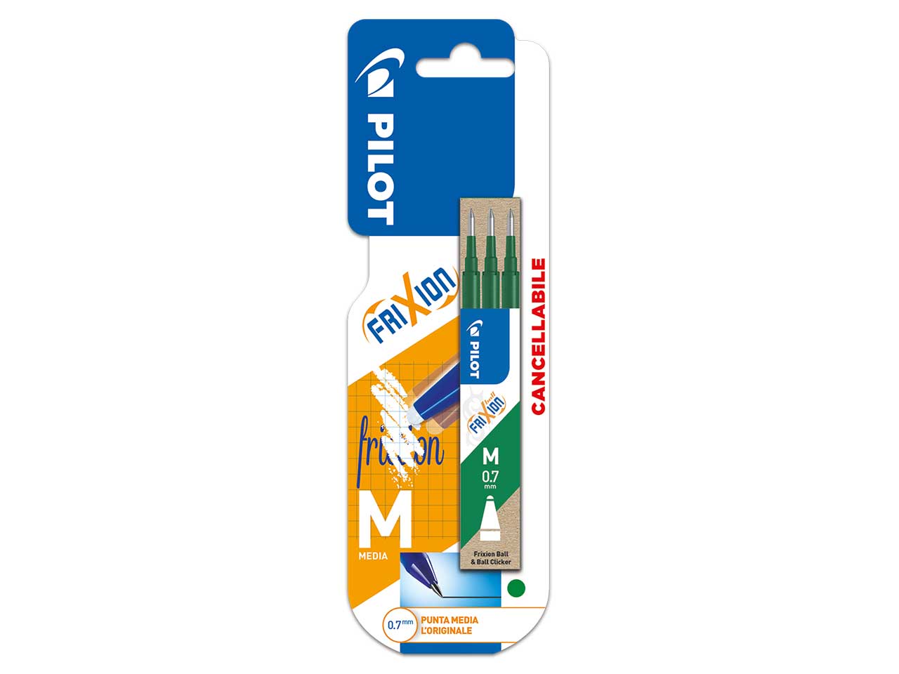 PILOT REFILL FRIXION 0,7 3pz VERDE 3801