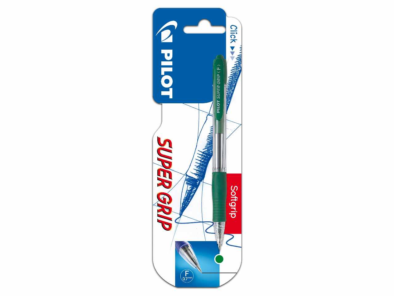PILOT PENNA A SFERA SUPER GRIP 0,7 VERDE 3818037