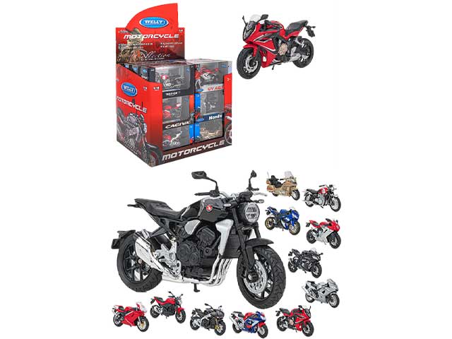 WELLY WELLY MOTO STRADA 1:18 C/LICENZA 24PZ D/BOX1
