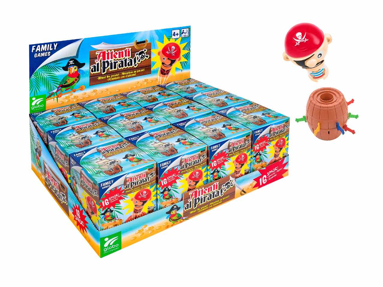 FAMILY GAMES GIOCO DEL PIRATA BOTTE 16 SPADE 41161