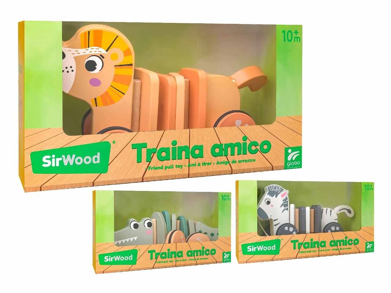 SIRWOOD ANIMALI TRAINABILI SNODATI IN LEGNO 3 ASS.