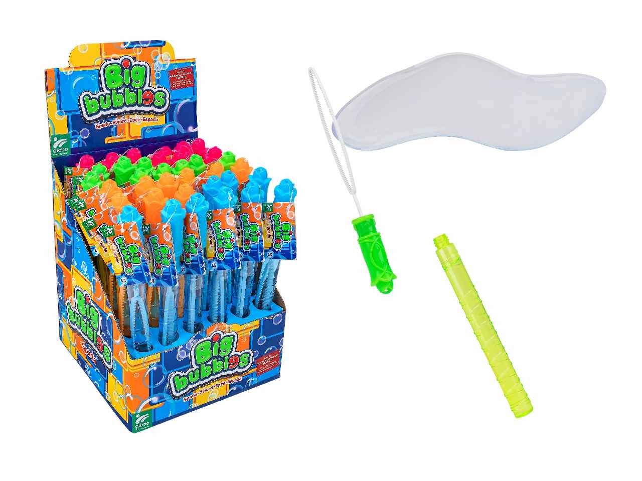 BIG BUBBLES SPADA BOLLE SAP.28CM 60ml 4COL 40878