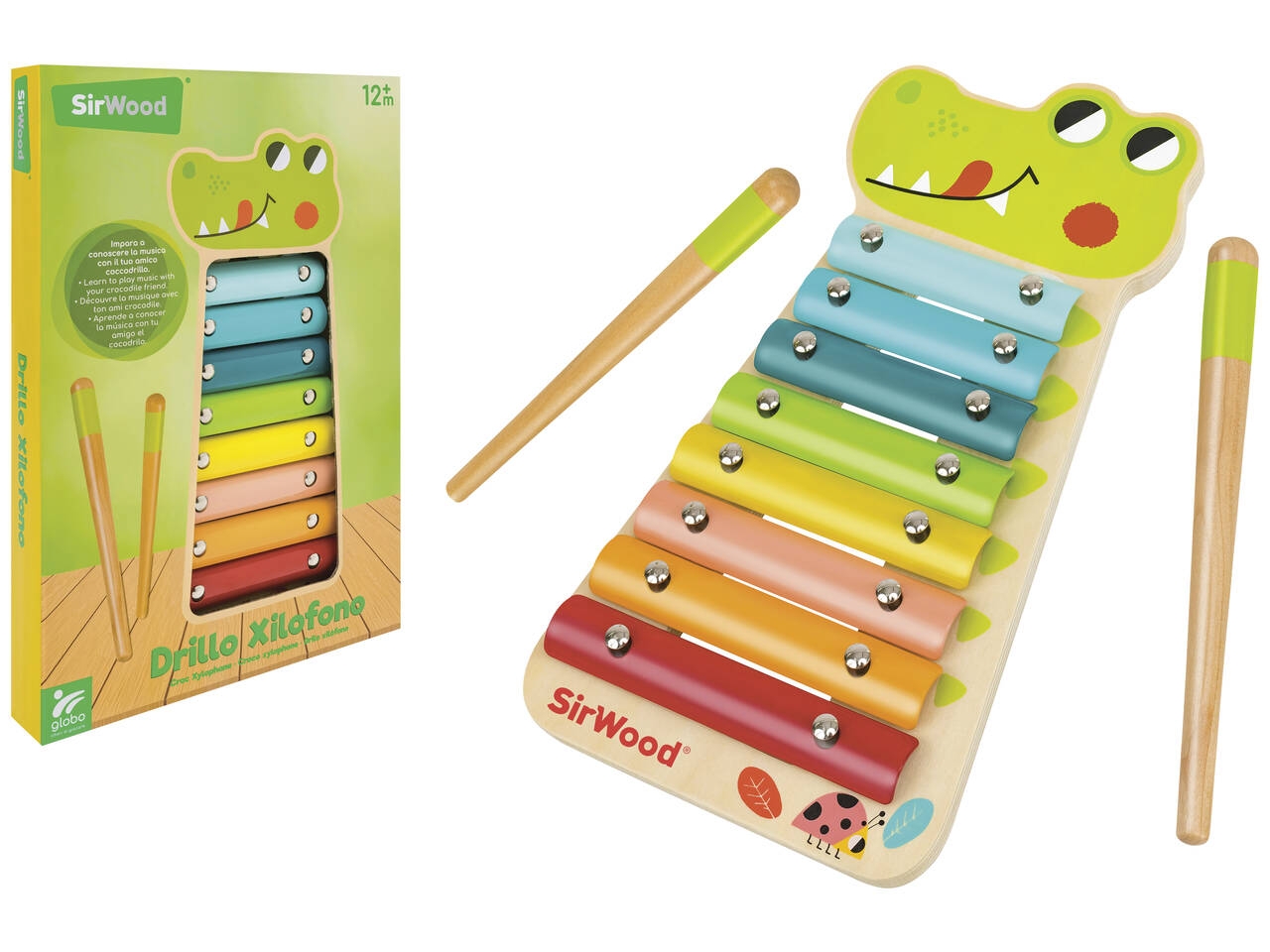 SIRWOOD XILOFONO COCCODRILLO IN LEGNO 41598