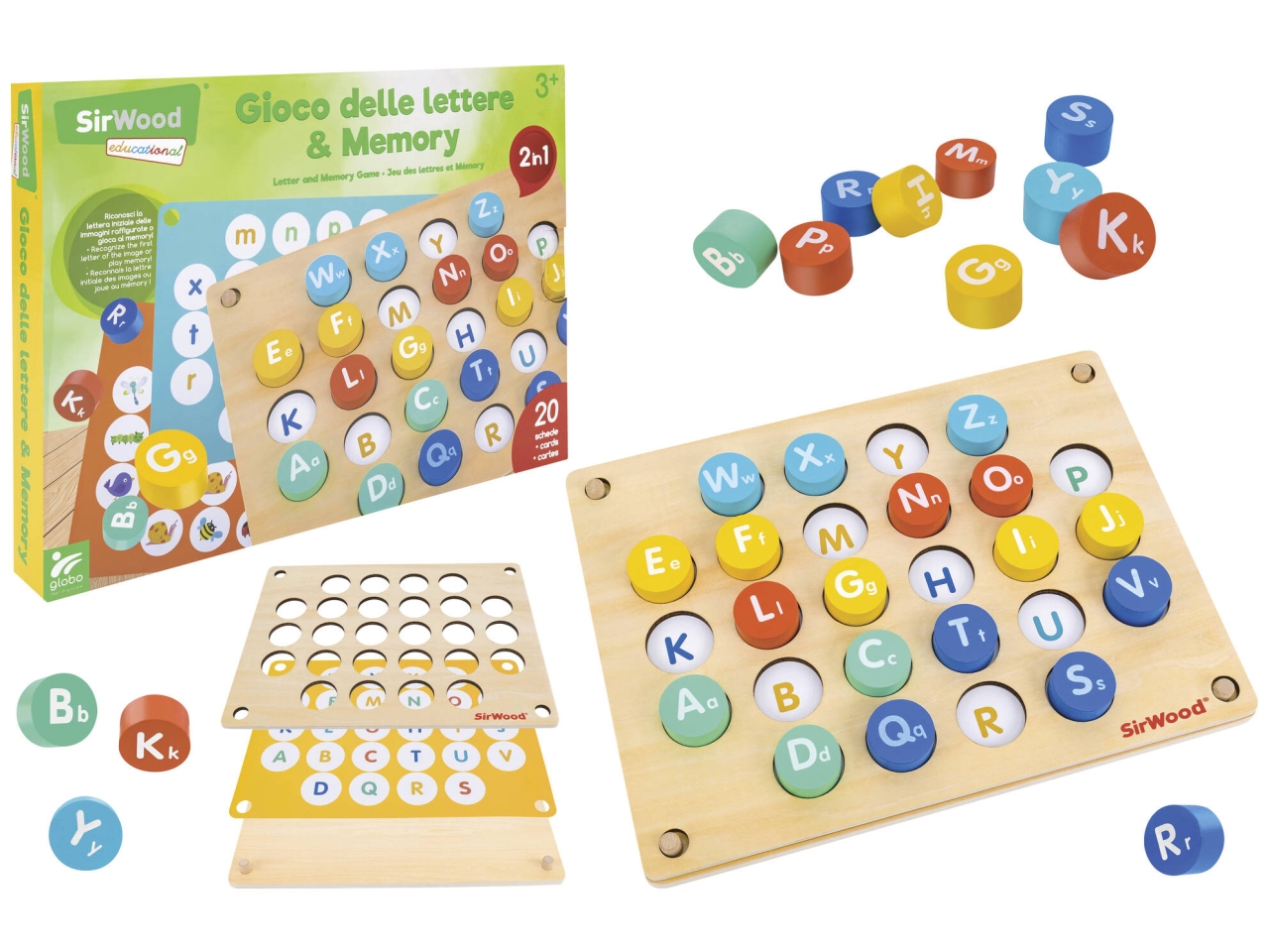 SIRWOOD GIOCO SCACCHI PAROLE MEMORY LEGNO 41692