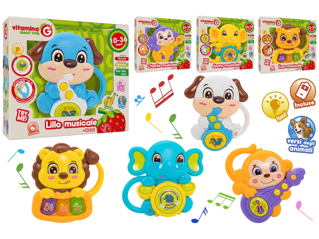 VITAMINA G ANIMALI MUSIC B/O C/LUCI/SUONI ASS.5483 VITAMINA G ANIMALI MUSIC B/O C/LUCI/SUONI ASS.5483