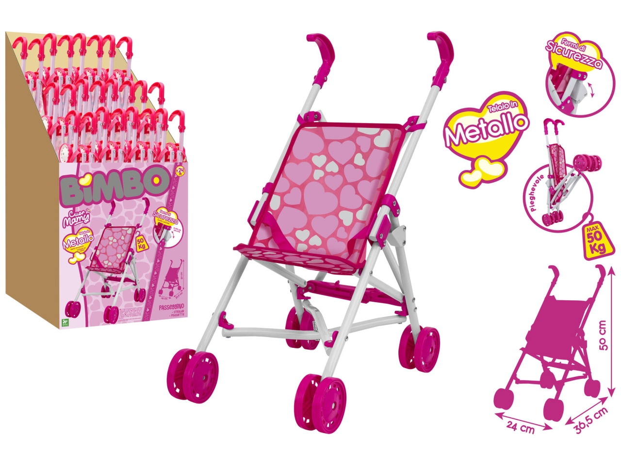 BIMBO PASSEGGINO 36,5X50X24CM 12PZ FLOOR 42491