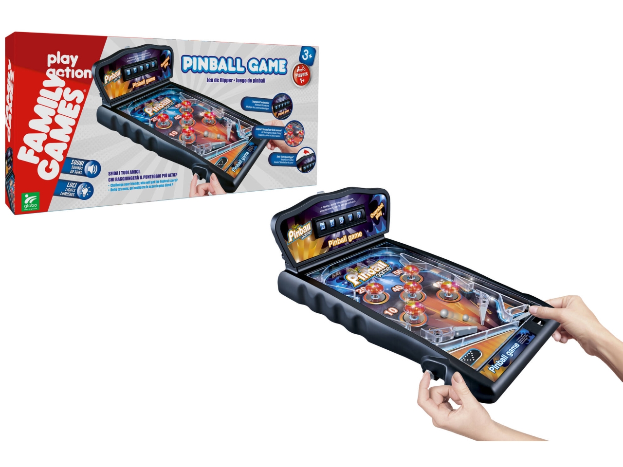 FAMILY GAMES FLIPPER ELETTRICO C/TABELLON 42453