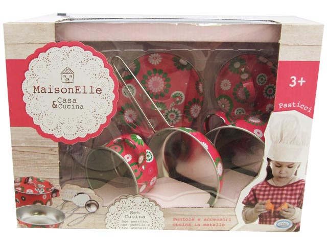 SET PENTOLE IN METALLO DECORATE  33347