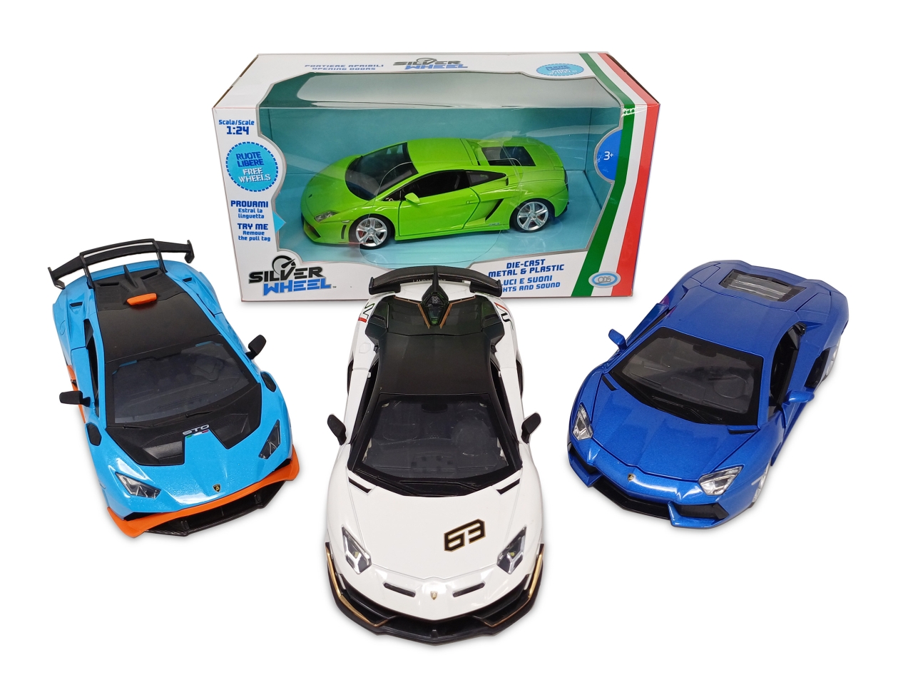 SILVER WHEEL AUTO LAMBORGHINI1:24 41154