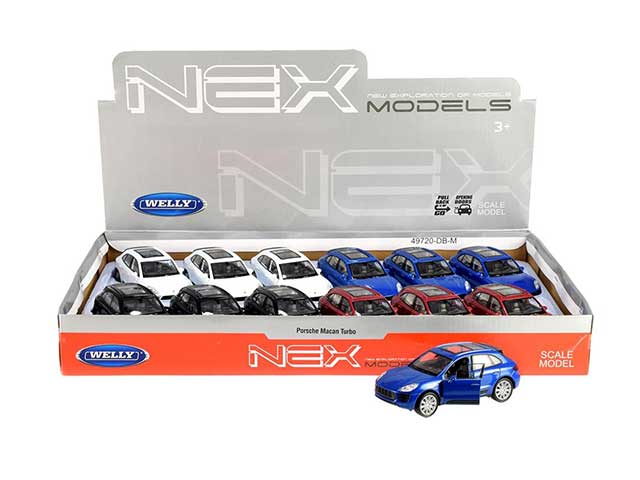 DIE CAST PORSCHE MACAN TURBO 4 COL ASS.21596 DIE CAST PORSCHE MACAN TURBO 4 COL ASS.21596
