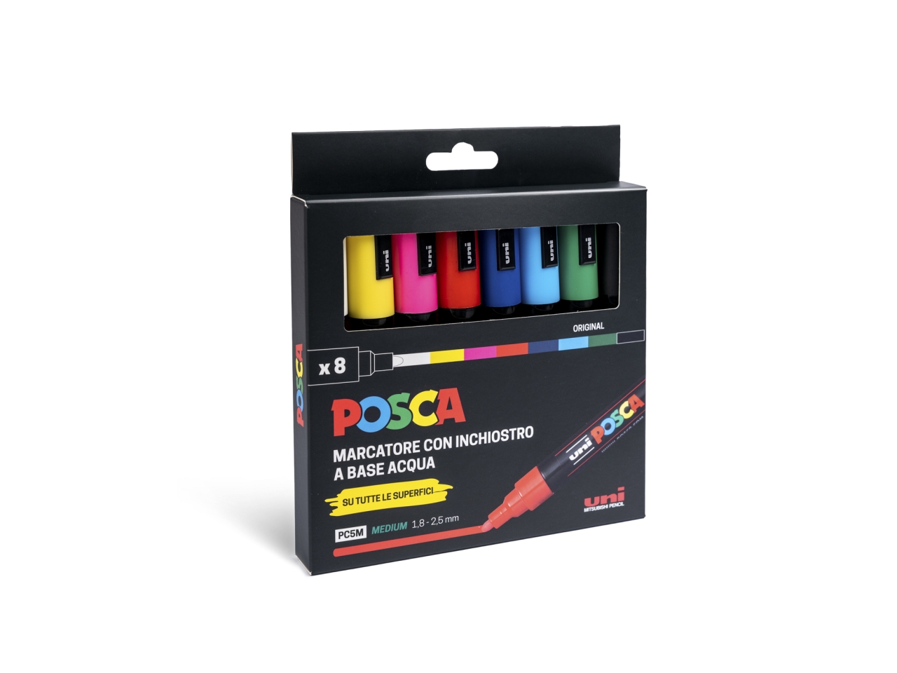 POSCA MARCATORE P.ME. 8PZ ASS M PC5M 8P