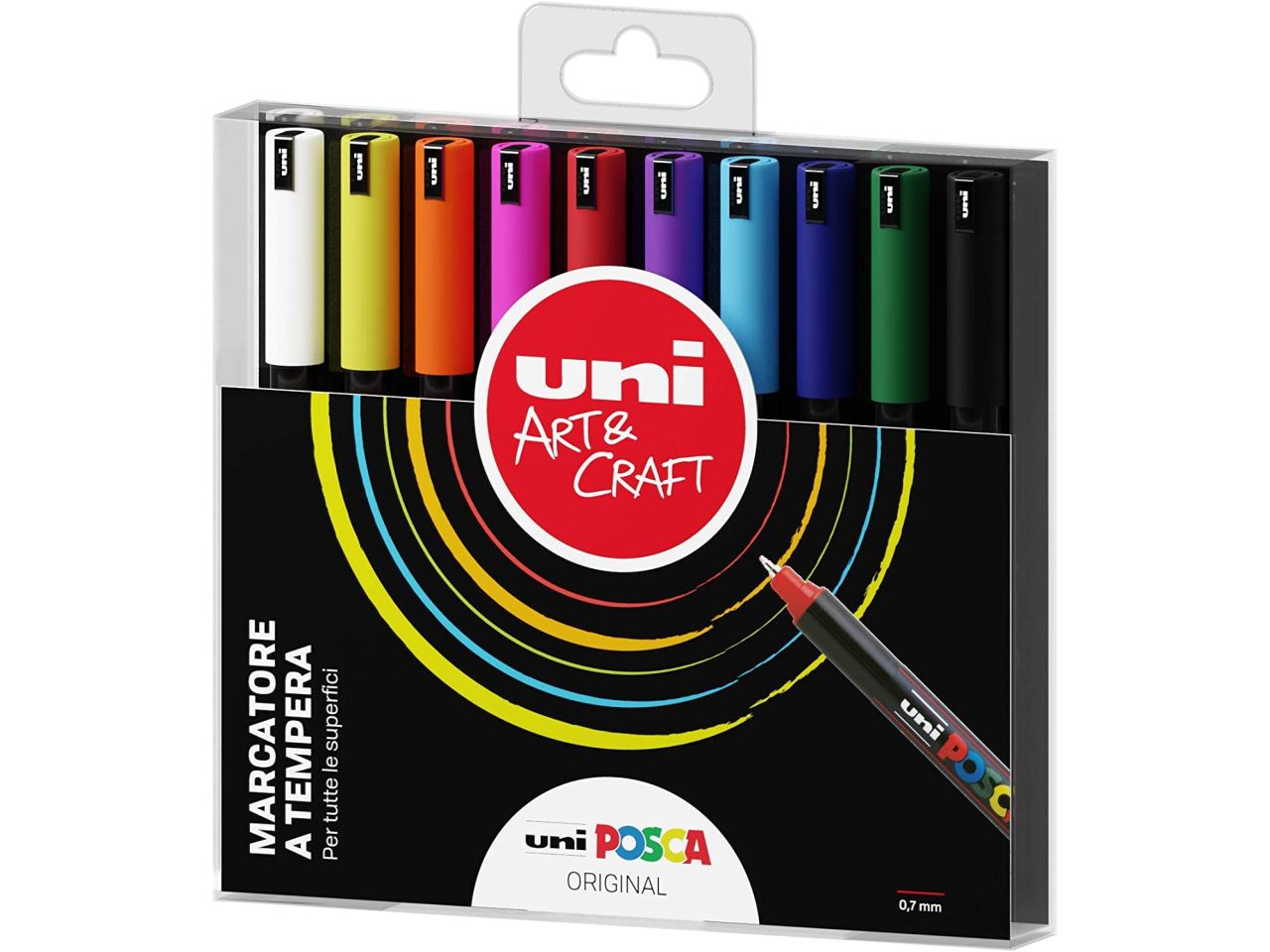 MARCATORE POSCAPEN COLORI A M PC1MR 10P
