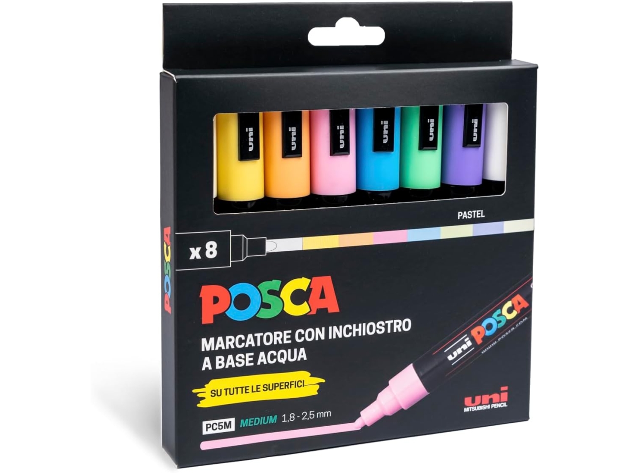 POSCA MARCATORE P.ME. 8PZ ASS M PC5MP 8