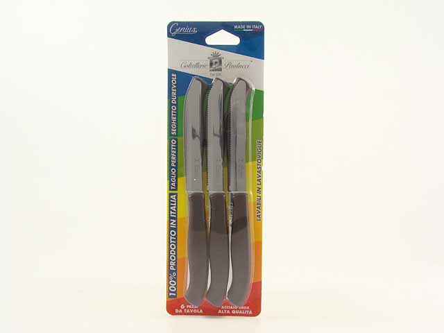 COLTELLI 6pz MARRONE 4803M.11