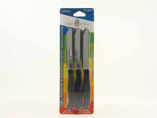 COLTELLI 6pz NERO 4803N.11
