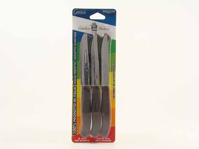 COLTELLI BISTECCA 6pz MARRONE 4804M.11