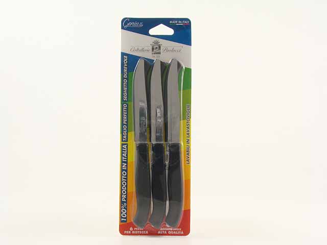 COLTELLI BISTECCA 6pz NERO 4804N.11