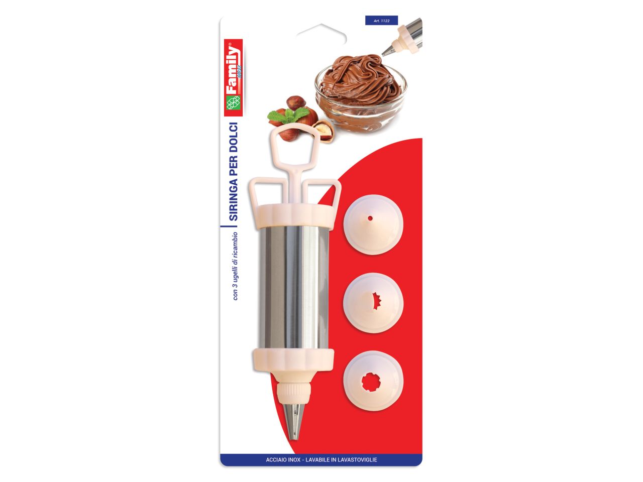 SIRINGA PER DOLCI CON 3 UGELLI DI 1122