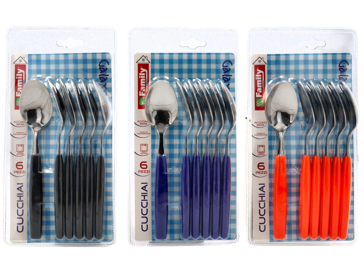 CUCCHIAI 6PZ COLORI ASSORTITI 1453