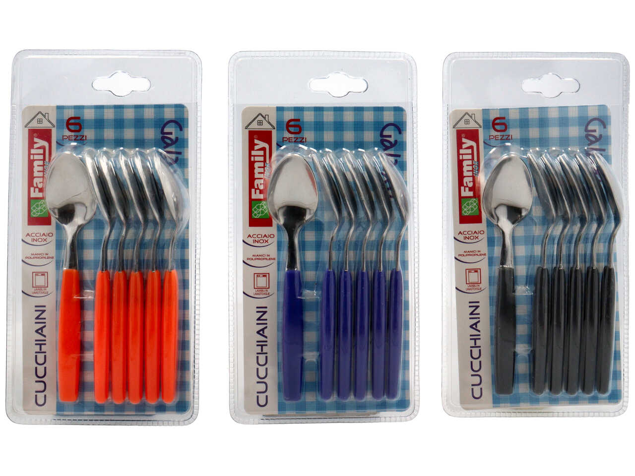 CUCCHIAINI 6PZ COLORI ASSORTITI 1454