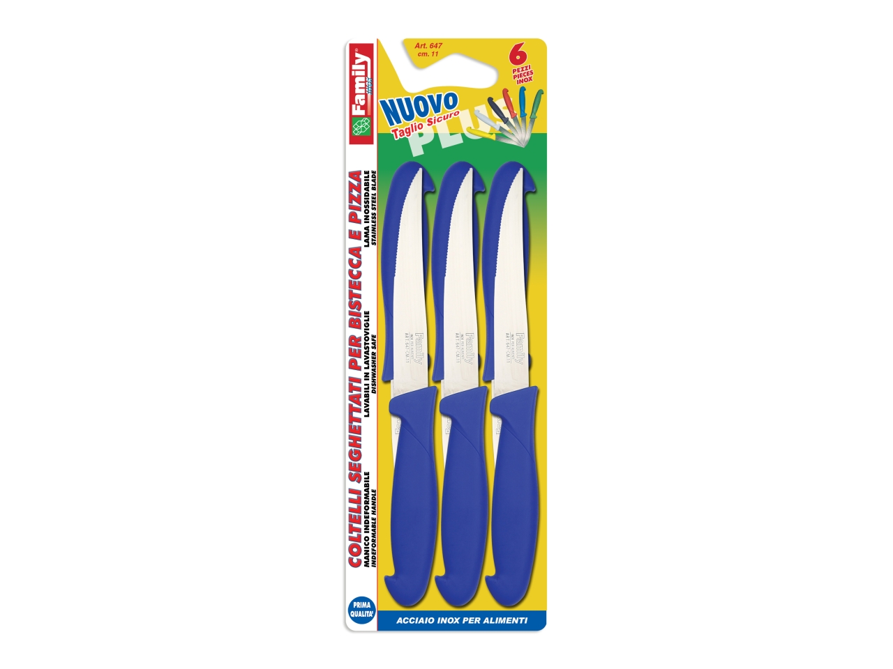 COLTELLI BISTECCA 6PZ BLU 647BL.11