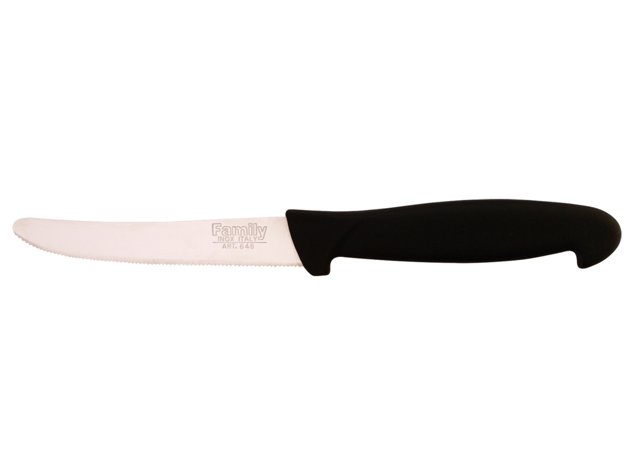 COLTELLO TAVOLA 11CMMANICO NERO 12pz.646S.11