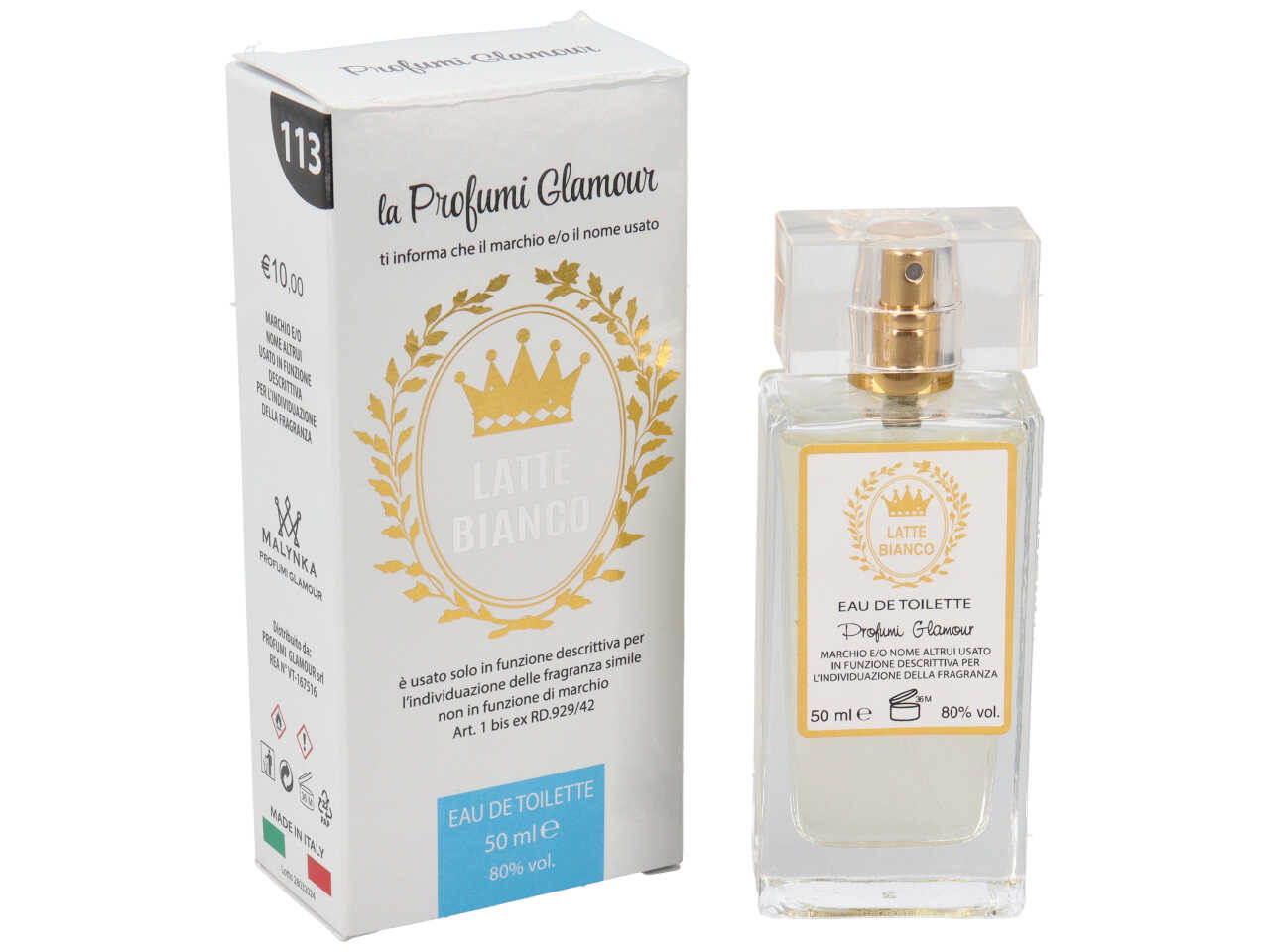PROFUMO LATTE BIANCO 50ML UNISEX 113 PROFUMO LATTE BIANCO 50ML UNISEX 113