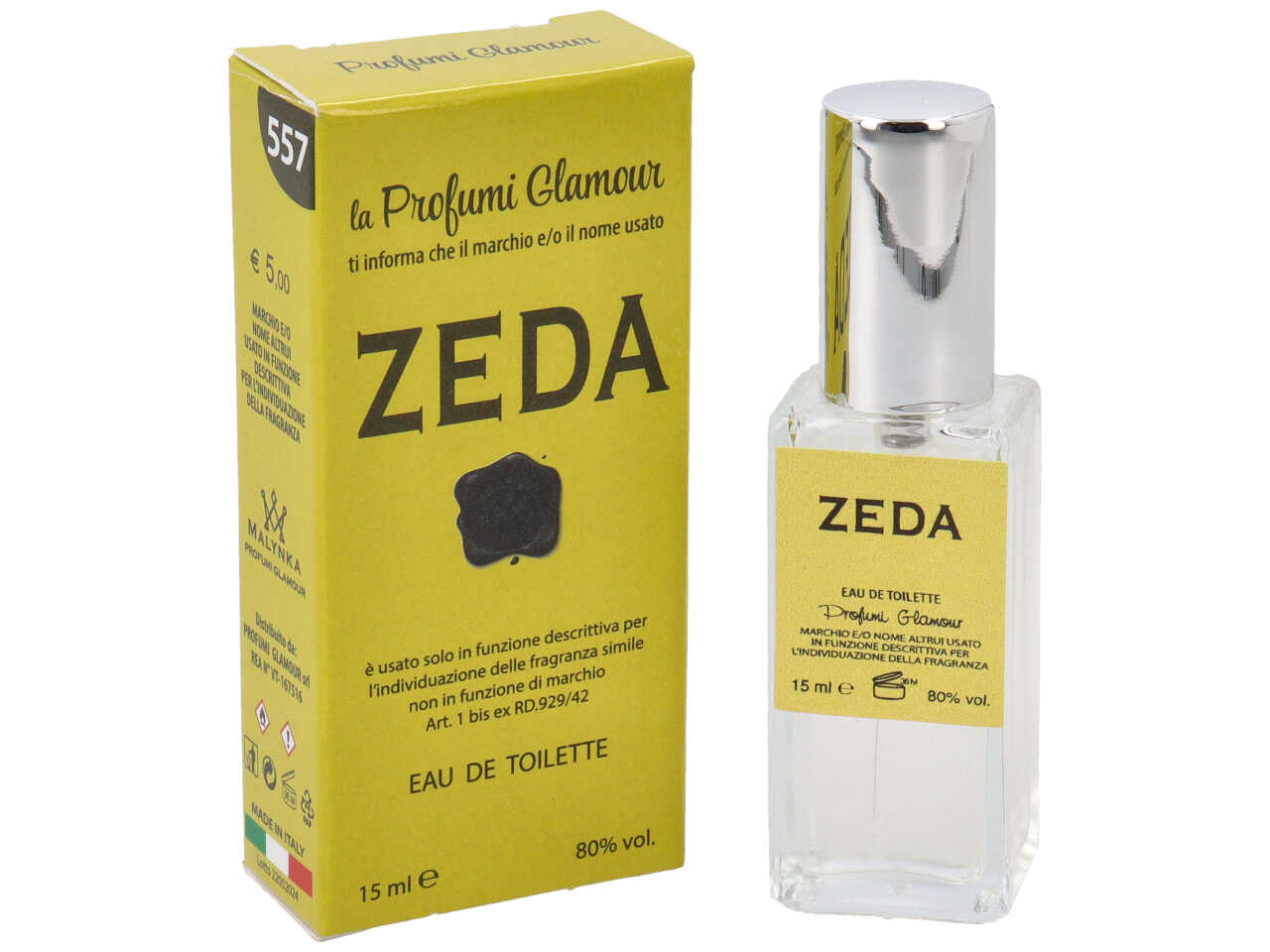 PROFUMO UNISEX 15ML ZEDA 557 PROFUMO UNISEX 15ML ZEDA 557