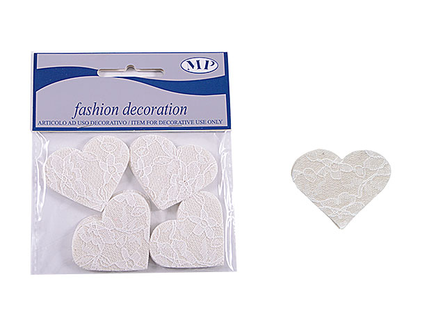 APP. CUORE PIZZO 5×4,5cm BIANCO 24pz B245 01