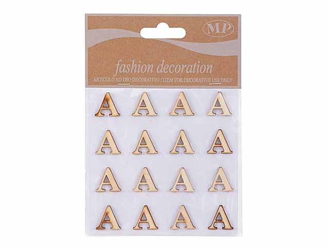 LETTERE LEGNO 10mm. 16pz A T067A