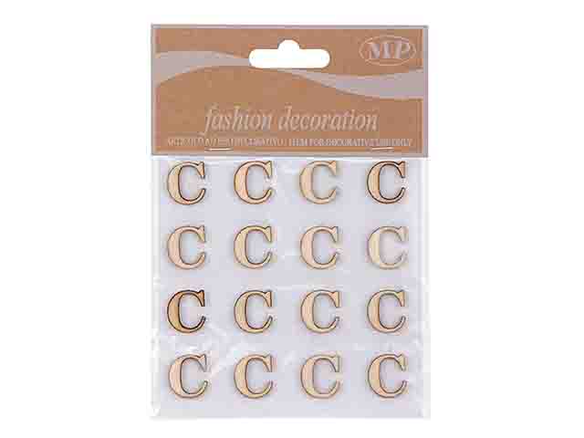 LETTERE LEGNO 10mm. 16pz C T067C