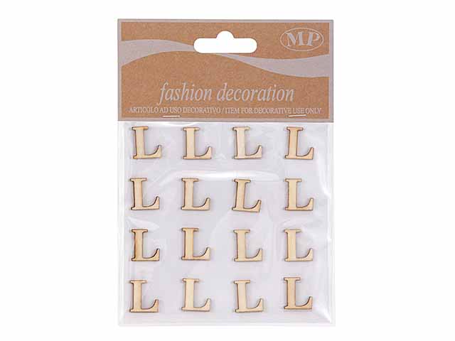 LETTERE LEGNO 10mm. 16pz L T067L