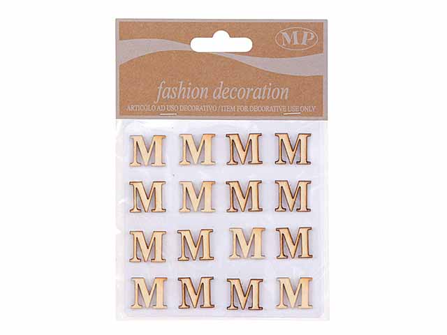 LETTERE LEGNO 10mm.16pz M T067M
