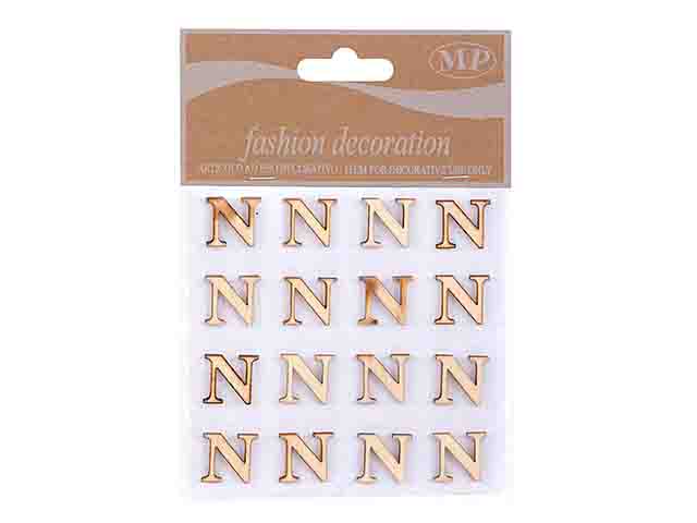 LETTERE LEGNO 10mm. 16pz N T067N
