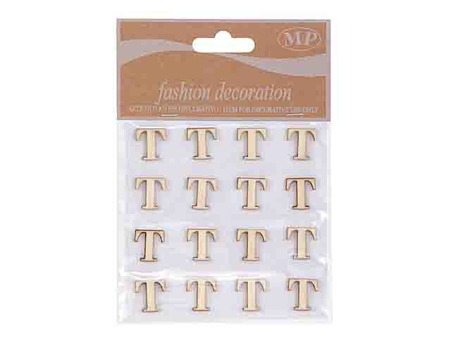 LETTERE LEGNO 10mm. 16pz T T067T