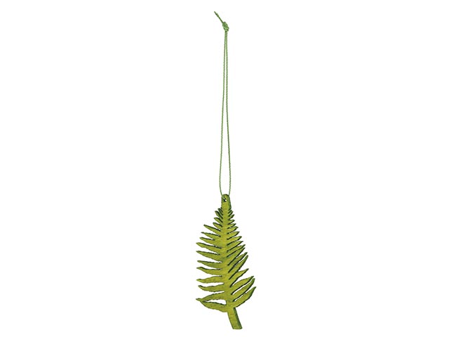 DEC.WOOD FOGLIA 10cm  GREEN 6pz N431